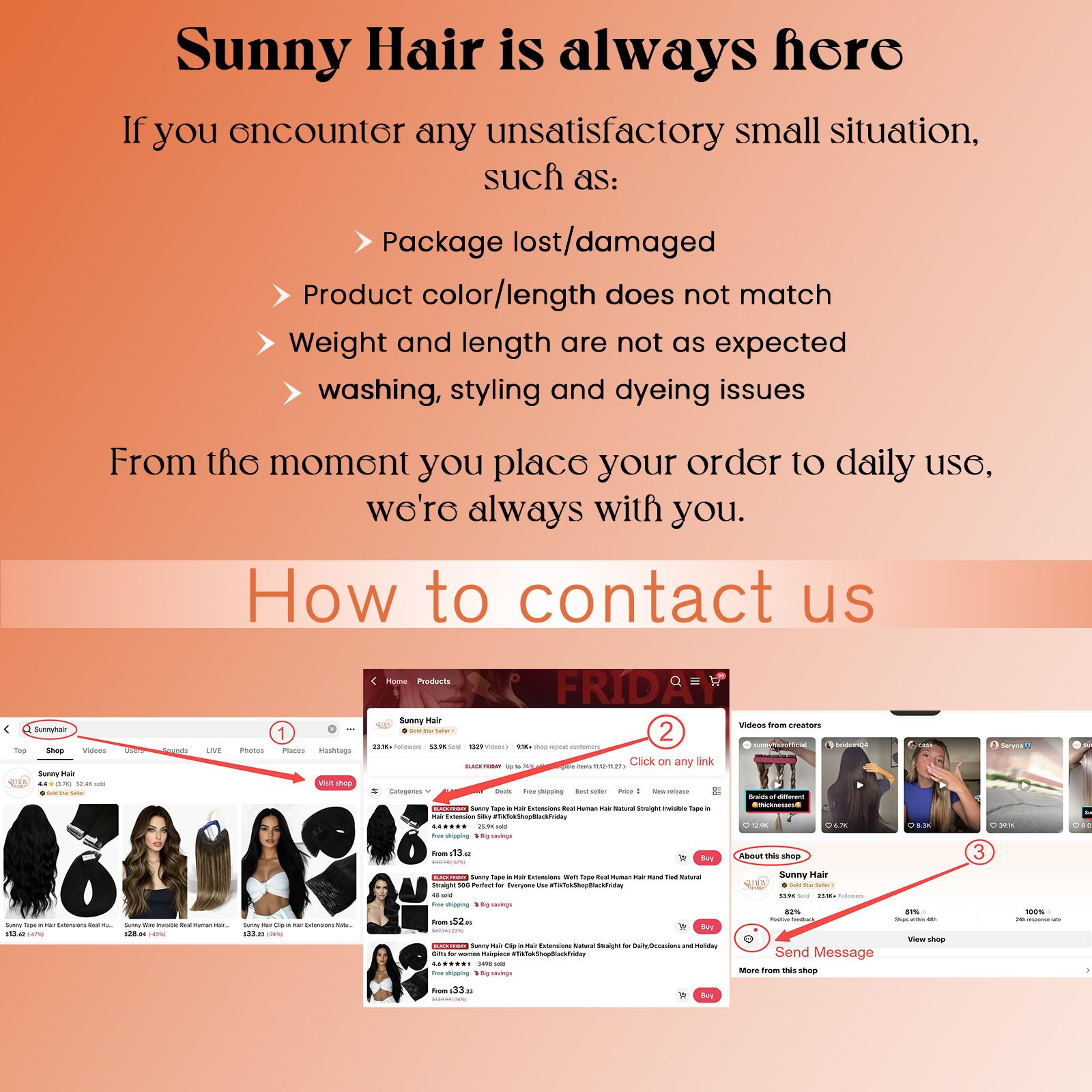 Sunny Hair Beaded Weft Human Hair Extensions Black Micro Weft Hair Extensions Human Hair Straight Hair Extensions Beaded in Human Hair Sew in Extensions for Women Real Hair