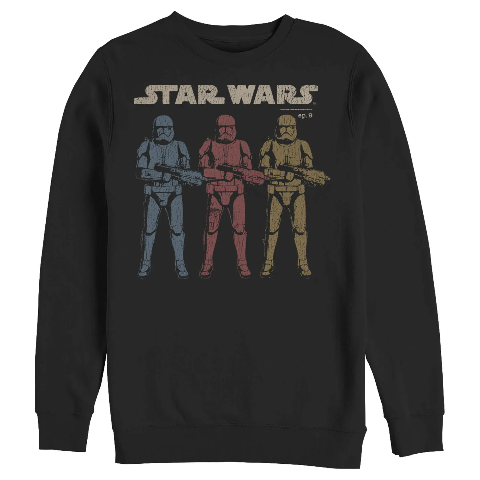 Men's Star Wars: The Rise of Skywalker Stormtrooper Trio Menswear Pullover Sweatshirt, Stylish Casual Long Sleeve Top, Fashion