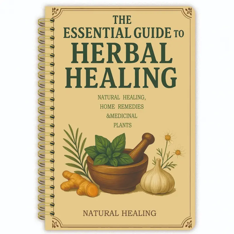 A5 Herbal Therapy Planner | Includes plant illustrations, herbal properties, magical uses, and plant correspondences | Essential guide for herbal enthusiasts and holistic therapists, semi-gloss paper, planner pages, Spiral Bound Planner