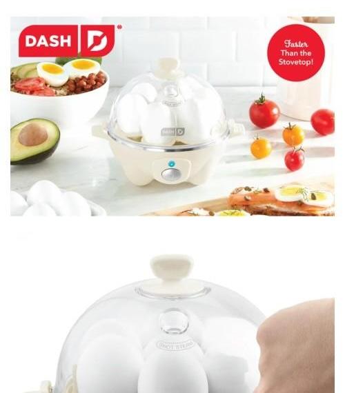 DASH Rapid Egg Cooker: 7 Egg Capacity Electric Egg Cooker for Hard Boiled Eggs, Poached Eggs, Scrambled Eggs, or Omelets with Auto Shut Off Feature