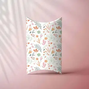 Floral Pillow Paper Gift Box, Set of 50