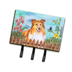 Carolines Treasures  Sheltie Spring Leash or Key Holder