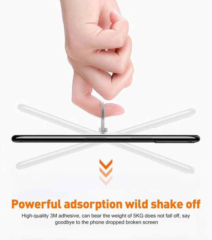 [2 Pack] Transparent Diamond Phone Ring Holder – 360° Rotating & 180° Adjustable Finger Kickstand, Electroplated Grip Stand for iPhone, Samsung & All Smartphones