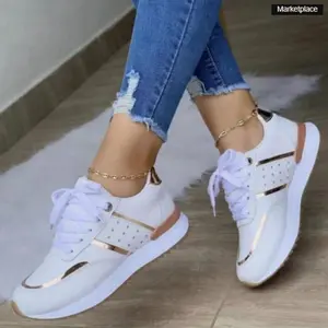 Women’s Platform Walking Sneakers – Breathable, lightweight slip-on walking shoes with arch support; pain relief casual work shoes; non-slip wedge tennis sneakers—perfect for all seasons