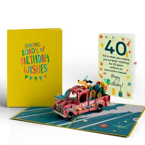 40th Birthday Truck Pop-Up Card and Sentiment Set