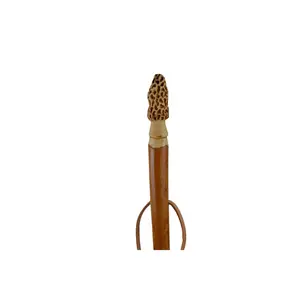 Morel Mushroom Walking Stick,  Functional Art, Hand Carved Mushroom Hunting, Hiking Stick 60"