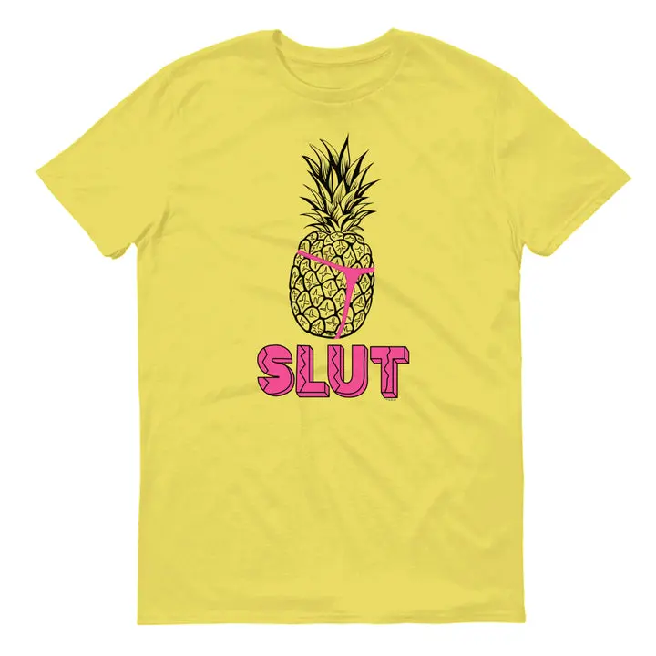 Men's Classic Combed Cotton Short-Sleeve T-Shirt - Brooklyn 9-9 Captain Holt Pineapple Themed Casual Wear Top