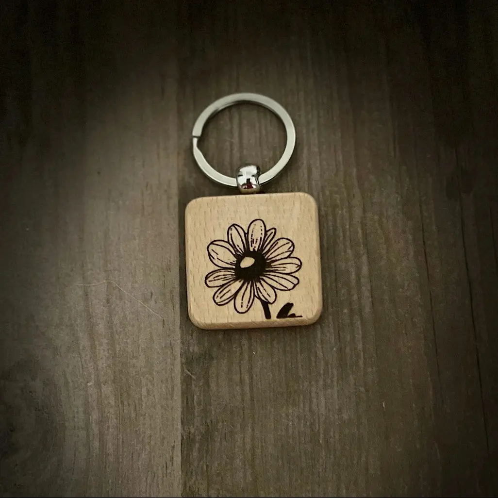 Made to Order Custom Wooden Keychains - Unique Design, High-Quality Wood, Customizable Options Available