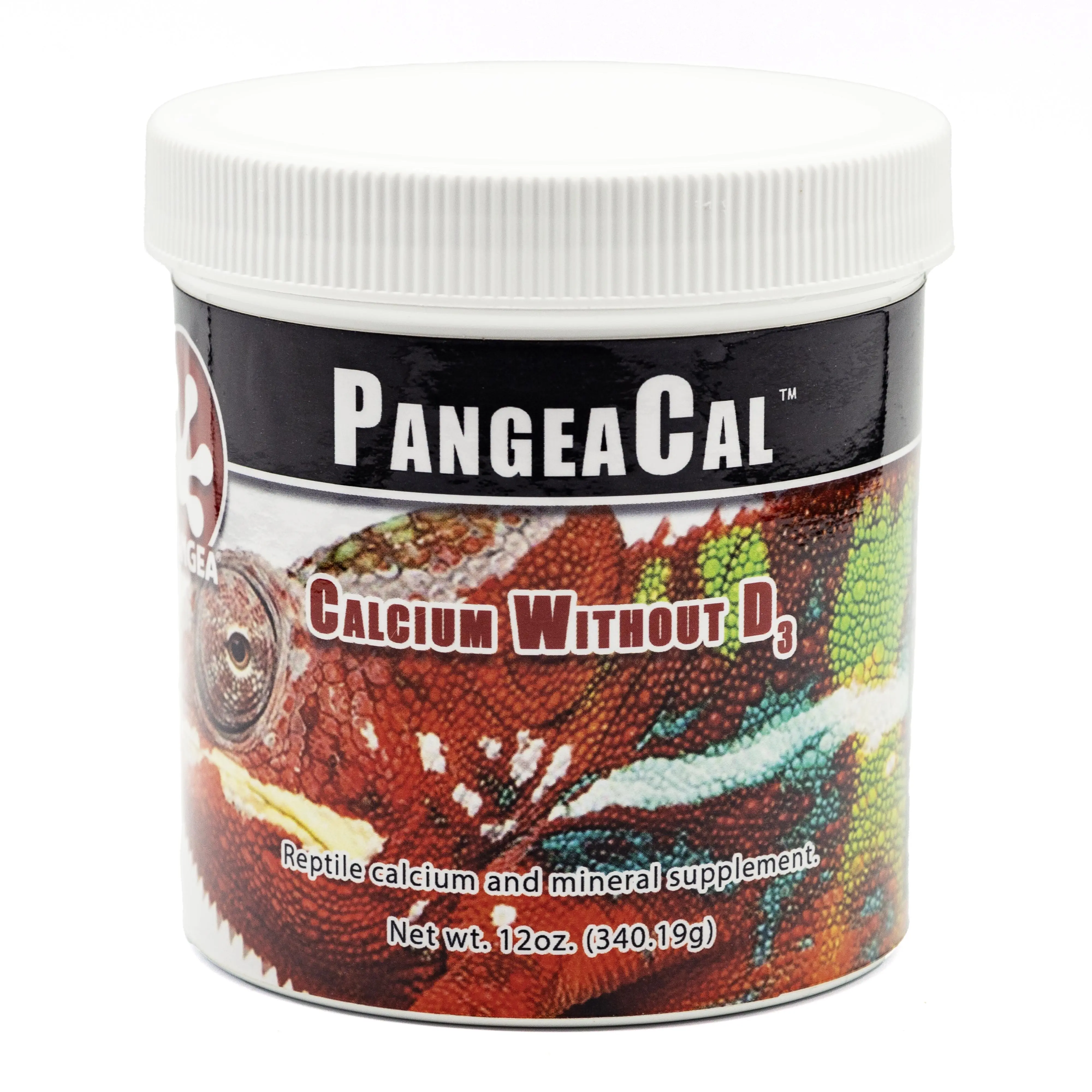 Pangea Reptile Calcium without D3, Feeder insect Calcium Booster for Crested Geckos, Bearded Dragons, Leopard Geckos, and More, Ultra Fine