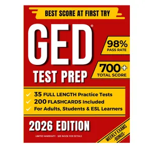 GED TEST PREP: The Complete Study Guide to Master All GED Subjects and Achieve Your Best Score | Includes 10 Full-Length Practice Tests + EXTRA Weekly Exams | Ideal for Adults, Students & ESL Learners