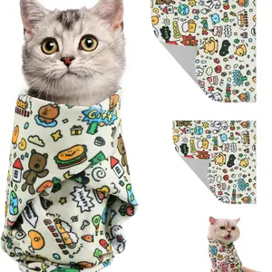 Cat Wrapping Cloth Cat Fixing Bag Nail Trimming Control Cat Anti-Scratch Anti-Bite Cat Hair Artifact Restraint Cat Washing Bag Sticky Cloth