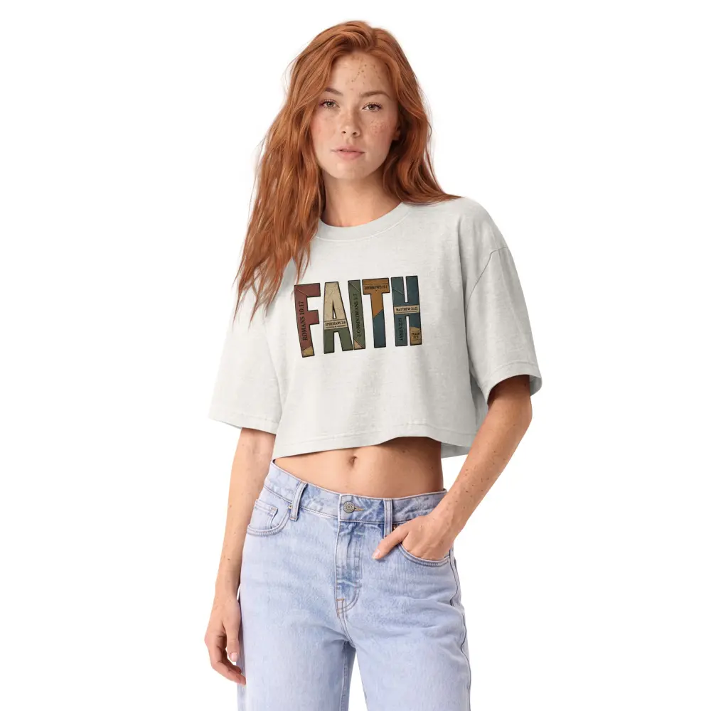 Faith Women’s garment dye cropped tee