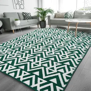 Ultra Soft Geometric Bedroom Rugs Memory Foam Carpet, Cozy Area Rugs for Living Room Couch ,Dorm Bedside, House Decor Floor Mat,Black,Pink,Grey,Blue,Green,Camel, 4x6, 5x8, 6x9, 7x10 Feet