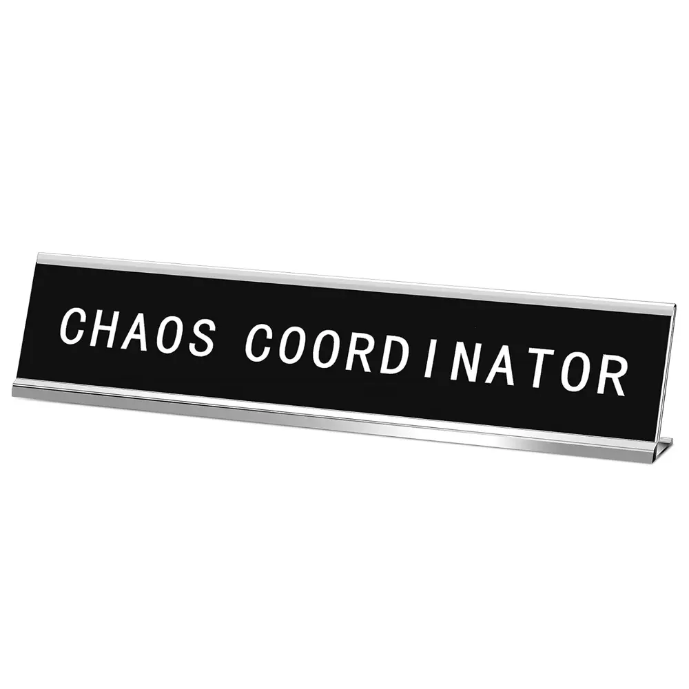 Chaos Coordinator Desk Signs, Funny Desk Signs for Office Chaos Coordinator Desk Signs, Funny Desk Signs for Office
