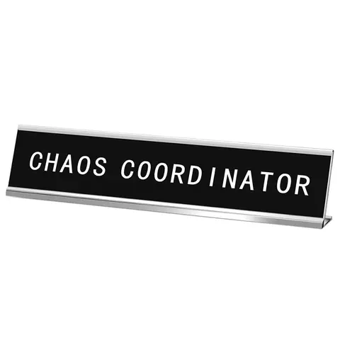 Chaos Coordinator Desk Signs, Funny Desk Signs for Office