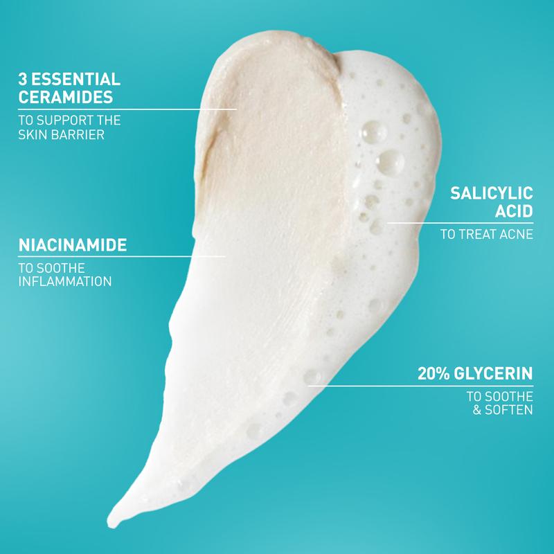 CeraVe Acne Clay To Foam Cleanser 4oz + PM Lotion Bundle