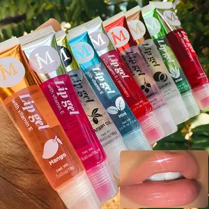 Plant Squalane Moisturizing Hydrating Lip Gel, Tinted High Gloss Transparent Non-sticky Lip Gloss Lip Oil, Daily Lip Care Makeup Gift for Women, Random Color