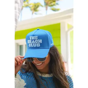 The Beach Club - Royal Blue Canvas Trucker Hat