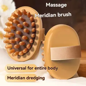 Acupressure Wooden Bead Massage Brush, Full Body Slimming Tool, Abdominal Fat Reduction, General Acupuncture Massager, Gua Sha Scraper, Body Care Tool
