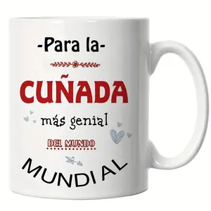 Spanish Inspired Ceramic Coffee Mug 111oz Humorous Sister-in-Law Gift Perfect for Camping Picnics and Travel Durable and Microwave Safe