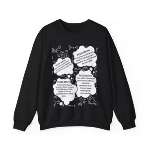 PCOS Math Crewneck Sweatshirt Cotton Classic