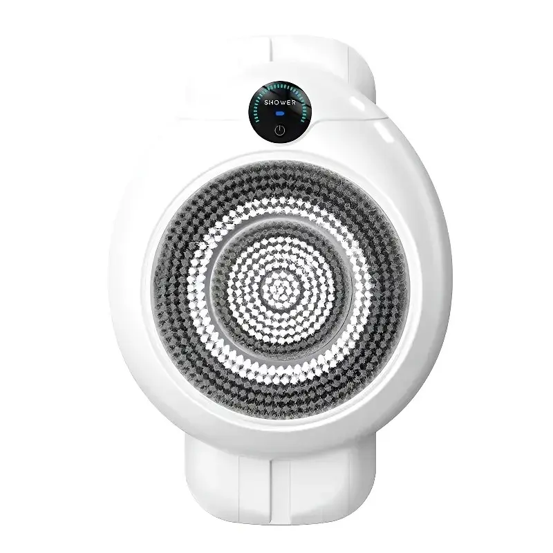 Electric Body Scrubber Bath Brush, Shower Power Scrubber, Automatic Back Scratcher, Ipx7 Waterproof Detachable Head, Smart Shower Machine, Wall Mounted, Body Care Tool, Exfoliating Shower Scrubber
