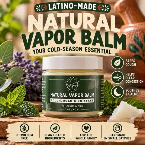 Handmade Vapor Rub Wellness Essential Oil - Natural Peppermint Aromatherapy, Eucalyptus Cooling Relief, Healthy Adult Immune Support, Cold & Congestion Soothing Treatment with Lavender Scent
