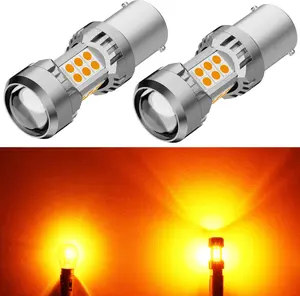 PHINLION 3200 Lumens 7506 2396 1156 Amber Yellow LED Blinker Bulb Super Bright P21W 1156A 1156NA LED Bulbs for Car Truck Motorcycle Turn Signal Lights