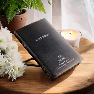 Custom Leather Bible Cover, Personalized KJV Name Printed Bible, Religious Keepsake Gift for Baptisms, Weddings, Christian Families, Church Groups