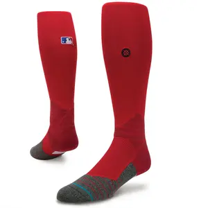Stance MLB Diamond Pro Solid Color OTC Socks (Red)