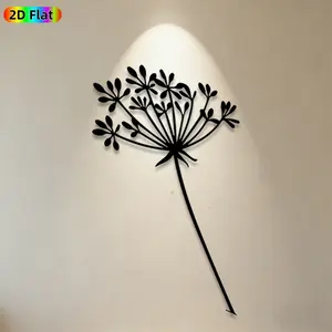 1pc Dandelion Metal Wall Art, Delicate Dandelion Statue Mural, Ideal Gift for Easter, New Year, Nature Decor Enthusiasts, Weather-Resistant Metal Wall Decor Wall Sculptures, Perfect for Garden Fence & Living Room Wall, Charming Outdoor & Indoor Decor