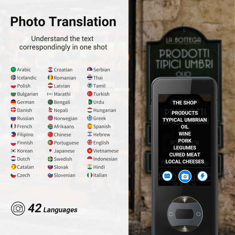 2025 Must - Have! Exsulity W10S - AI - Powered, WiFi - Free Translator Device Instant Translator for 144 Languages and Accents AI Electronic Foreign Language Translators