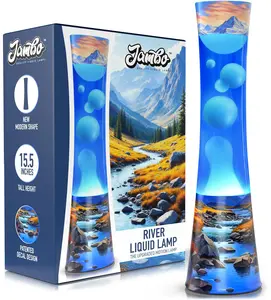 JAMBO 15.5" River Oasis Liquid Motion Lamp – Relaxing Magma Night Light & Mood Lamp for Bedroom, Living Room, Office & Kitchen – Decorative Lamp for Adults, Teens & Kids