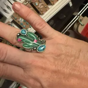 Western adjustable Saguaro ring.