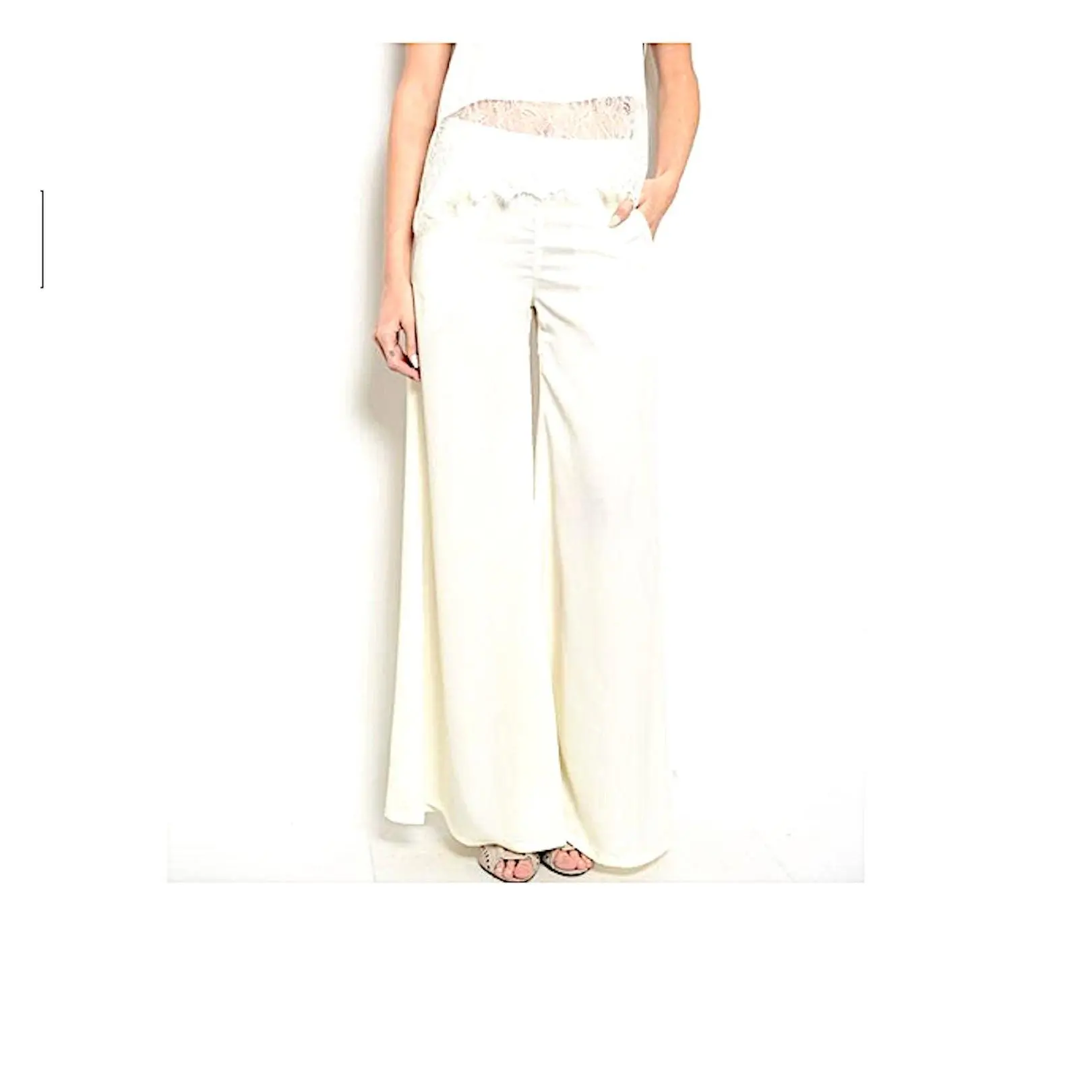 Women's Wide Loose Leg Chiffon Palazzo Pant Long Culottes Last One Size Small