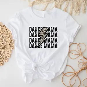 Leopard Print Dance Mom T-shirt, Dance Competition Shirt, Dancer Mommy Tee, Love Dance T Shirt, Mom Dance Coach Shirts, Cute Dance Gift Short Sleeve Tees.