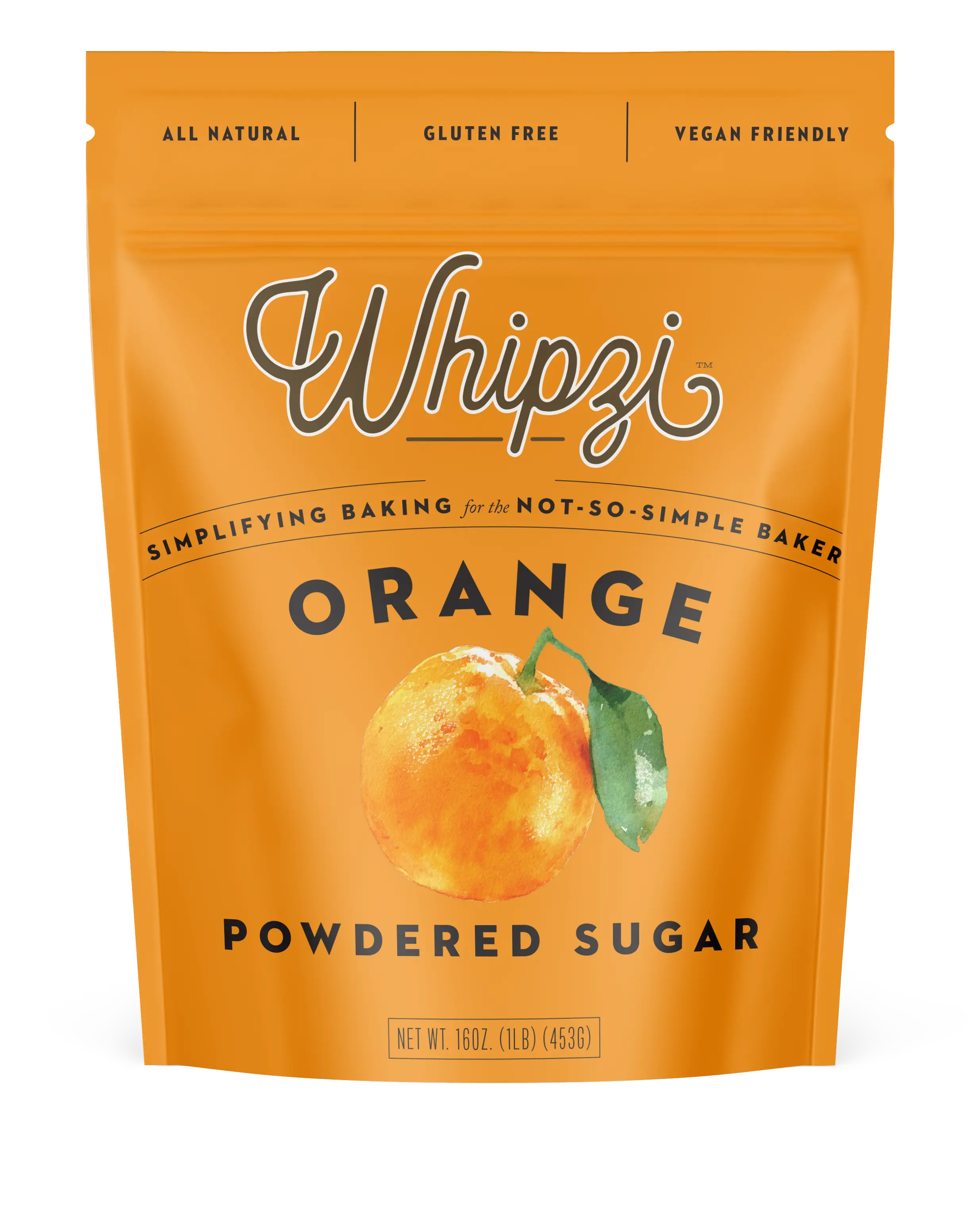 Whipzi® Orange Flavor Powdered Sugar - Ideal for Baking and Sweet Treats