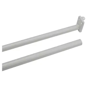 212 MAIN Telescopic Round Closet Rod - 30-48 in., White, Decorative, Round Rod