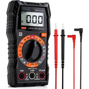 Digital Multimeter with Case, DC AC Voltmeter, Ohm Volt Amp Test Meter and Continuity Test Diode  Tester for Household Outlet, Automotive  Test (Anti- with Double )