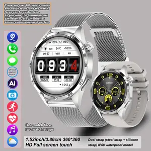 Watch6 Pro smart watch, Multifunctional smartwatch, 1.53-inch touch screen wireless calling, with 100 sports modes & watch faces, AI voice assistant, compatible with Android & iPhone watches, fitness watch, Milanese stainless steel strap waterproof watch