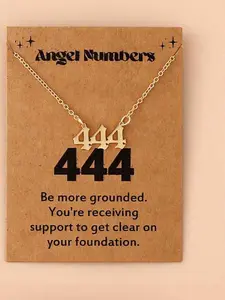 Angel Lucky Number Pendant Necklace, Temperament Clavicle Chain Necklace, Fashion Jewelry Accessories for Women & Men, Exquisite Jewelry Gift