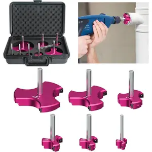 6 count Triple  PVC Pipe Reamer Kit 3  Pipe Fitting Saver Tool for Plumbing with Triple  & 1/4-Inch Hex Shaft for PVC SCH40 ABS CPVC (3/4", 1", 1-1/2", 2", 3", 4") Plastic Fitting Reamer