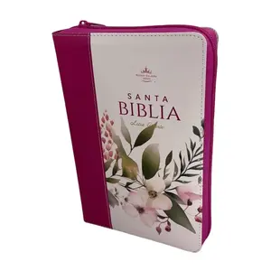 Biblia para mujer letra gigante 14 puntos  rv1960 rama floral cierre con indice