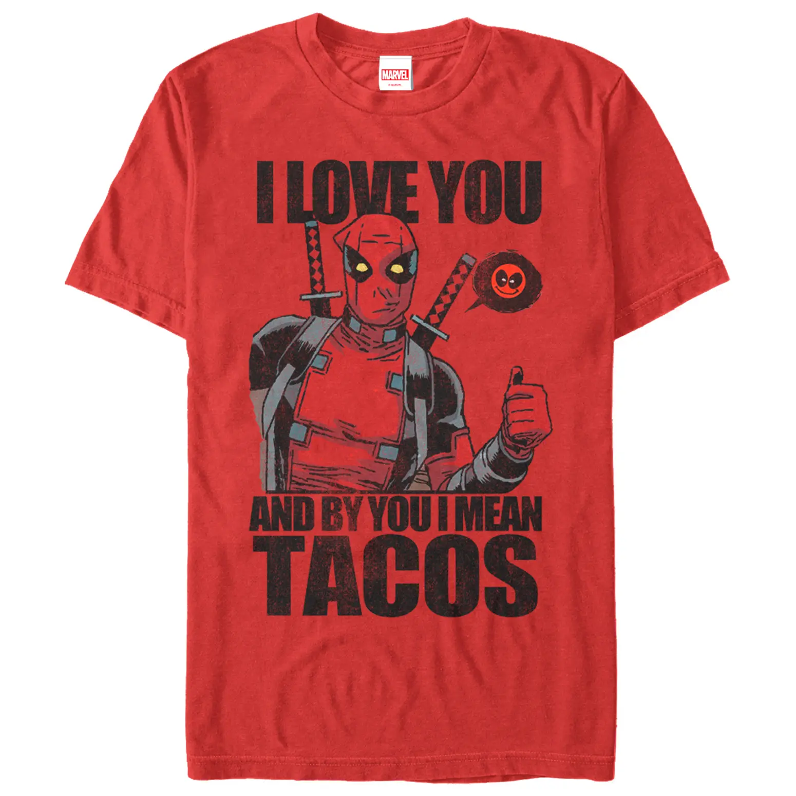 Men's Marvel Deadpool Love You and Tacos T-Shirt