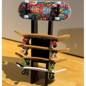 Fingerboard Display Stand - Holds Up to 5 Finger Skateboards, Sleek Sturdy Display Storage Rack for Organizing & Showcasing Your Fingerboard Collection (Fingerboards Not Included)