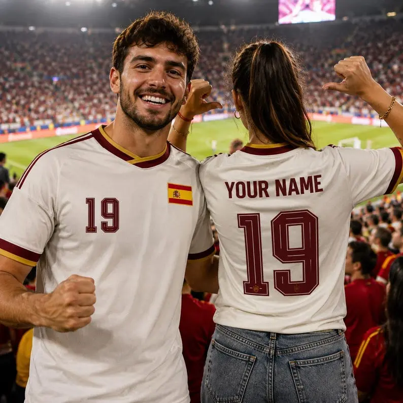 Custom Spain Soccer Jersey, Personalized Name Number Football Shirt, USA vs Mexico Fan Jersey Gift
