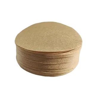 100pcs Unbleached Coffee Paper Filters, Disposable Log Color Round, Compatible with Mokapot Coffee Maker, Espresso Moka Maker