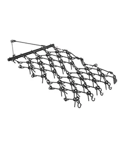 Drag Harrow 7 X 3.7 Ft Chain Harrow For ATV Lawn Rake, Landscape Leveling, Soil Grading, And Ground Prep, Heavy Duty Garden Tool For Lawn Care, Farm, Driveway, And Outdoor Landscaping, Weather Resistant, Easy To Attach