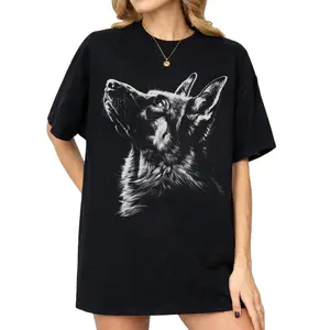 Comfort Colors German Shepherd Dog Shirt, German Shepherd Portrait Graphic Tee, Gift for German Shepherd Lovers
