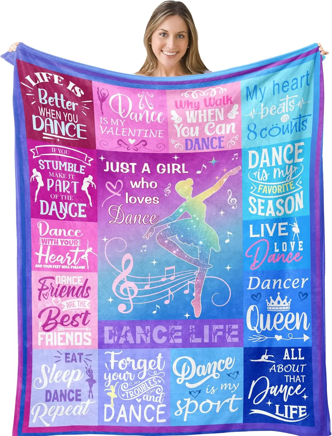 Dance Gifts, Dancer Gifts for Girls, Dance Competition Gifts, Dance Recital Gifts for Girls Blanket 40"X50", Dance Sister Teacher Team Gifts, Gifts for Dancers, Ballet Gifts, Dance Stuffa